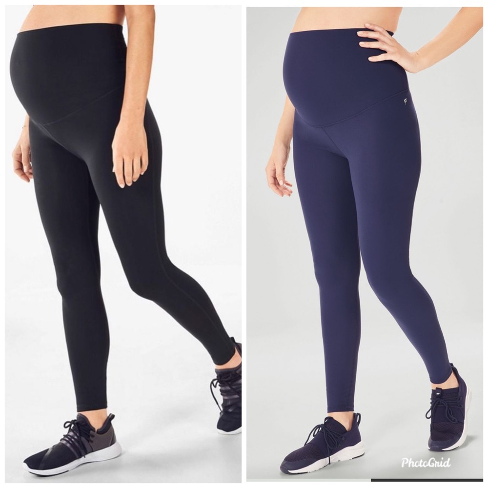 Fabletics Maternity Leggings in Black and Navy